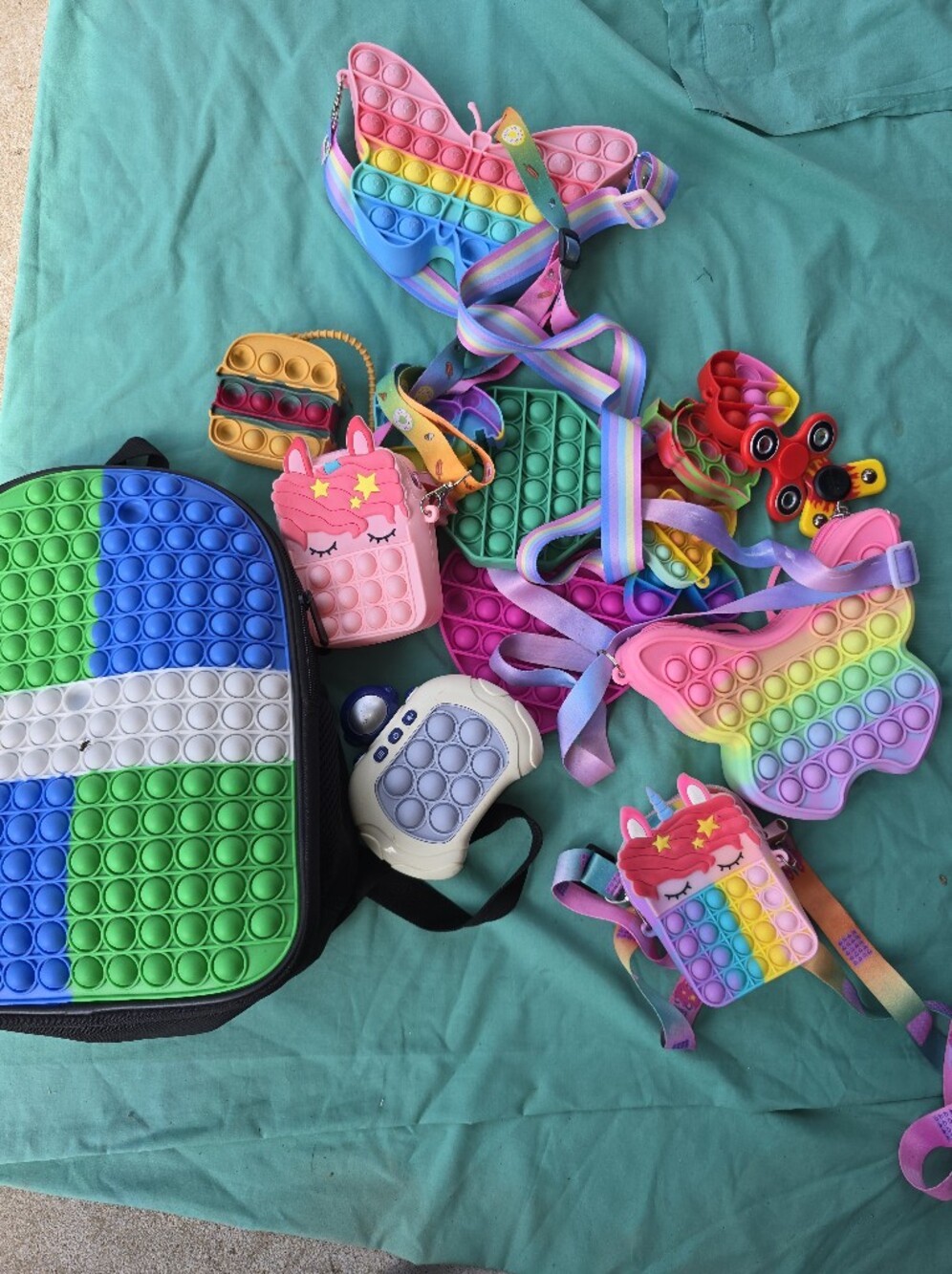New Backpack Pop It Front, Pop It Fidgets Set